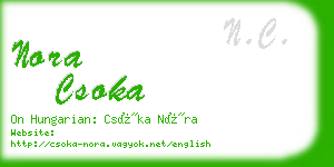 nora csoka business card